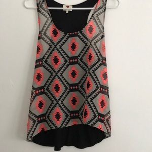 Aztec patterned tank